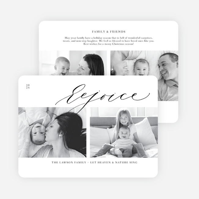 Hearts Rejoice Christmas Cards - White