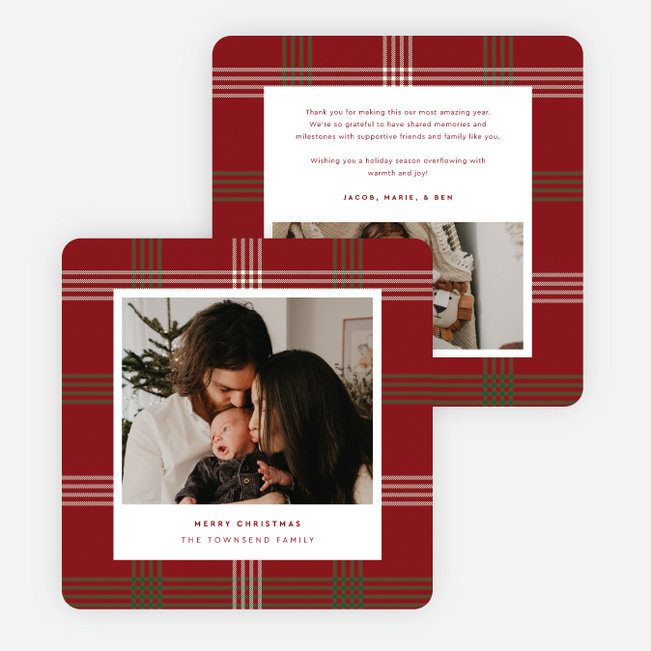 Feeling Plaid-tastic Christmas Cards - Red