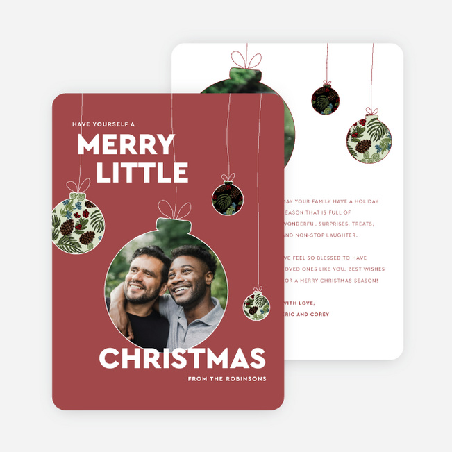 Hung with Care Christmas Cards - Red