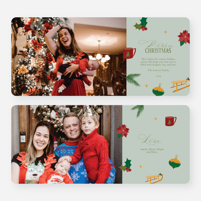 Traditional Celebrations Christmas Cards - Green