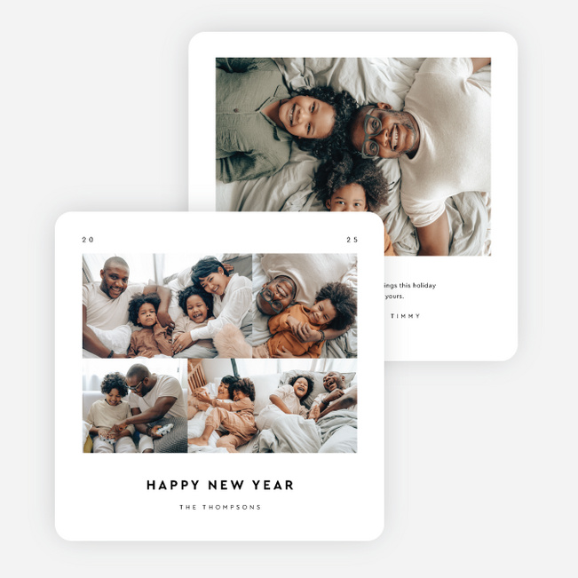 A Little Bit of Everything New Year Cards and Invitations - White