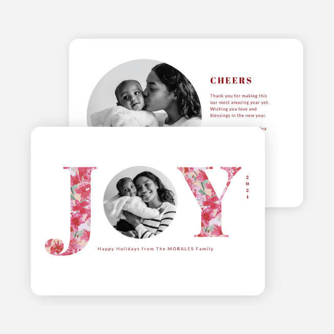 Picturing Joy Holiday Cards and Invitations - Pink