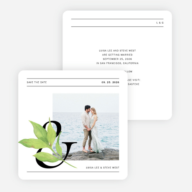 Minimalist Elegance Save the Date Cards - White