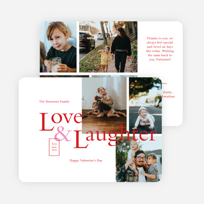 Love Collage Valentine’s Day Cards - Red